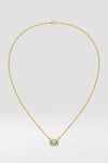 1 ct East West Emerald Necklace