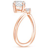 Swirl Toi et Moi Emerald Lab Diamond Ring