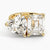 Toi et Moi Heart Emerald Lab Diamond Ring