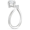 Swirl Toi et Moi Emerald Lab Diamond Ring