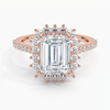Sun Emerald Lab Grown Diamond Engagement Ring