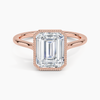 Mahi Bezel Emerald Lab Grown Diamond Engagement Ring