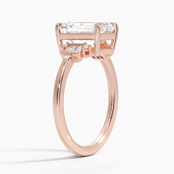 Sunshine Emerald Lab Grown Diamond Engagement Ring