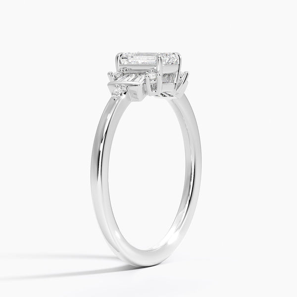Sunshine Emerald Lab Grown Diamond Engagement Ring