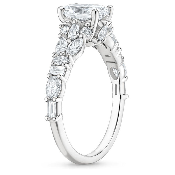 Miraka Emerald Lab Grown Diamond Engagement Ring