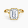 Mahi Bezel Emerald Lab Grown Diamond Engagement Ring