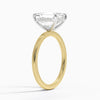 Mixed Metal Emerald Lab Grown Diamond Engagement Ring